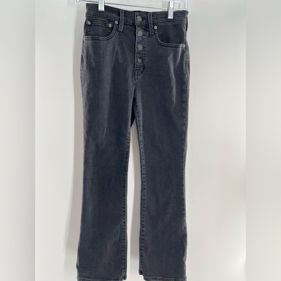 MADEWELL CALI DEMI BOOT BUTTON FLY BLACK BELL SPRING EDITION JEANS 26 - Picture 5 of 10